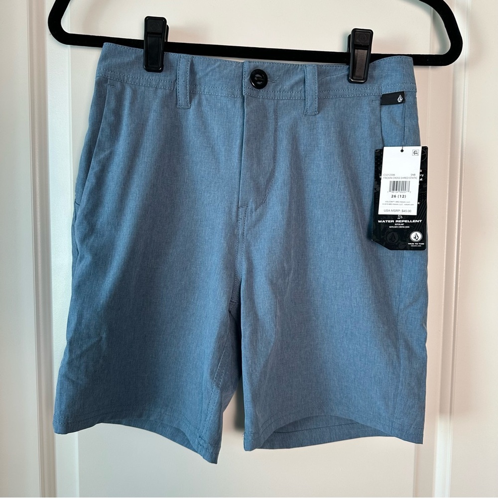 NWT Volcom Big Boys Frickin Cross Shred Static Short Stone Blue size 26 (12)